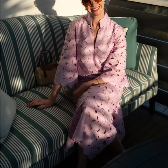 Tuckernuck Floral Lace Clarice Dress in Lilac Purple Size XS - Picture 2 of 12